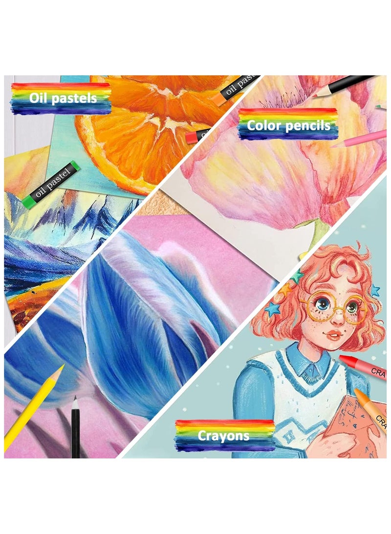 Fearlex 180 Pieces Art Set for Kids | Art Supplies Kit Artists Pen Set for Drawing, Sketching, Painting & Crayons with Oil Pastels Color Pencils and Crayon Markers with Portable Wooden Case | Great Gift for Kids, Children, Student & Teens Beginner Artist - Image 5