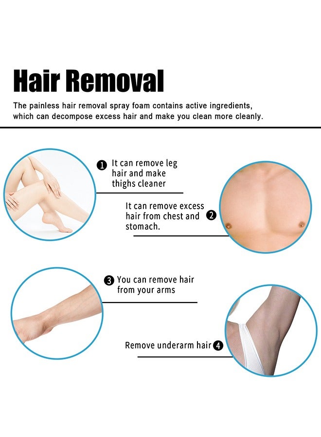 إيلهو بخاخ إزالة الشعر للرجال ، بخاخ إزالة الشعر غير المؤلم بخاخ الإبط اللطيف لإزالة الشعر المنعش السريع ، مزيل الشعر الآمن للذكور تحت الإبط والصدر والظهر والساقين 50 مل - Image 5