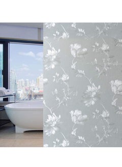 Privacy Window Films, Self Adhesive Frosted Opaque Glass Film, for Bathroom Door, Decorative Stickers, UV Blocking Heat Control Coverings, Home Office, Front Door(45 * 200cm)