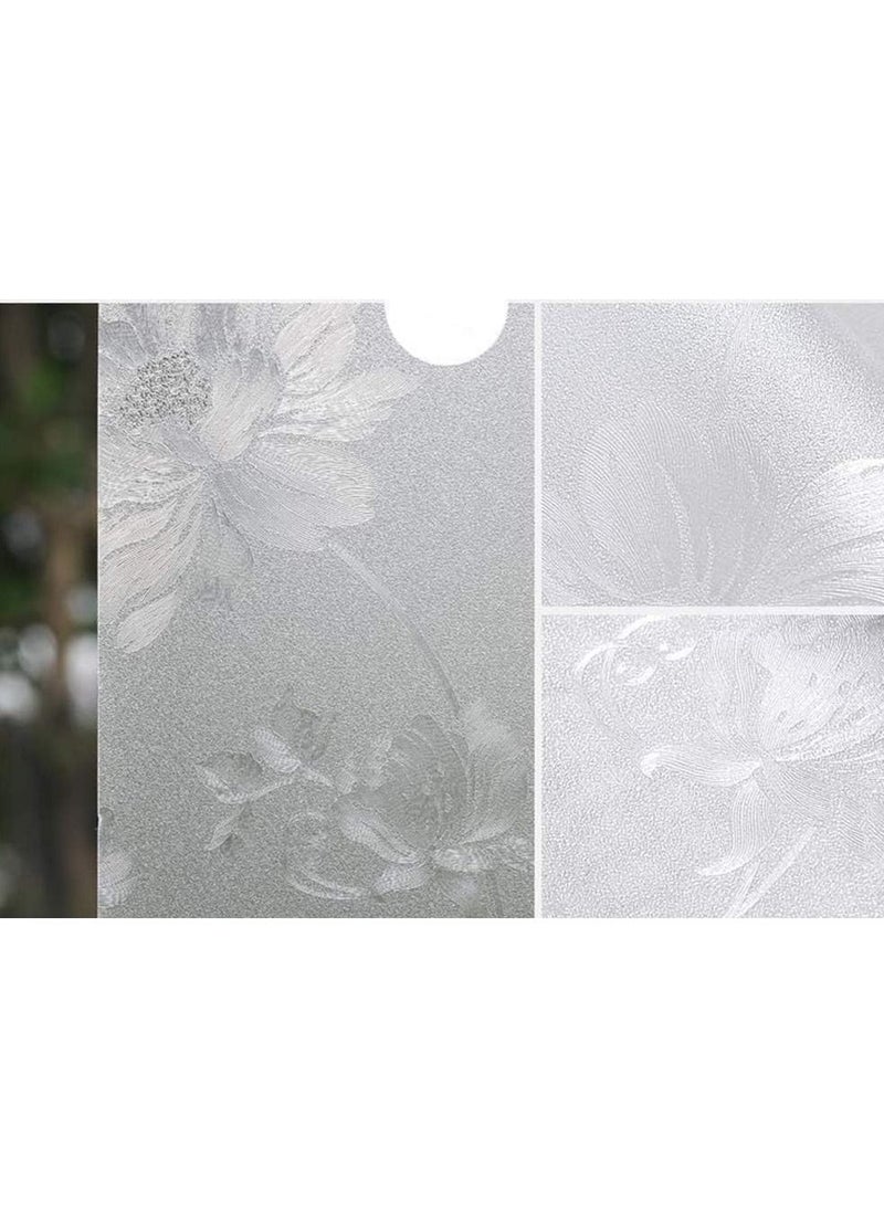 Y&D - Privacy Window Films, Self Adhesive Frosted Opaque Glass Film, for Bathroom Door, Decorative Stickers, UV Blocking Heat Control Coverings, Home Office, Front Door(45 * 200cm) - Image 1