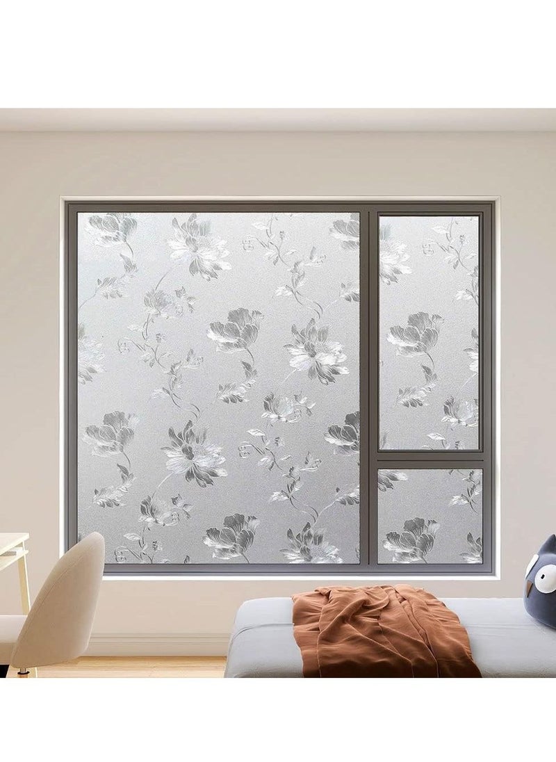 Y&D - Privacy Window Films, Self Adhesive Frosted Opaque Glass Film, for Bathroom Door, Decorative Stickers, UV Blocking Heat Control Coverings, Home Office, Front Door(45 * 200cm) - Image 1