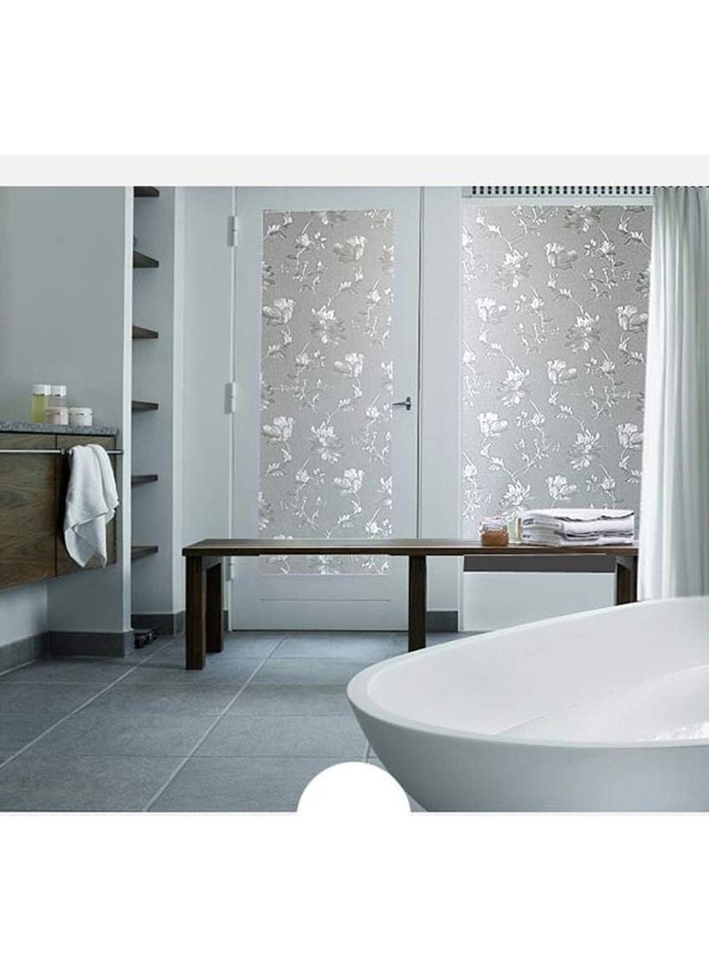 Y&D - Privacy Window Films, Self Adhesive Frosted Opaque Glass Film, for Bathroom Door, Decorative Stickers, UV Blocking Heat Control Coverings, Home Office, Front Door(45 * 200cm) - Image 1