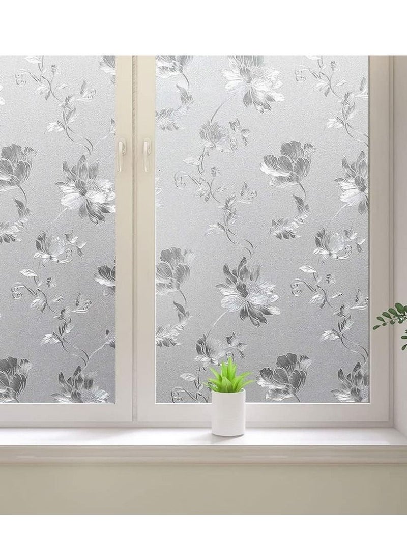 Y&D - Privacy Window Films, Self Adhesive Frosted Opaque Glass Film, for Bathroom Door, Decorative Stickers, UV Blocking Heat Control Coverings, Home Office, Front Door(45 * 200cm) - Image 1