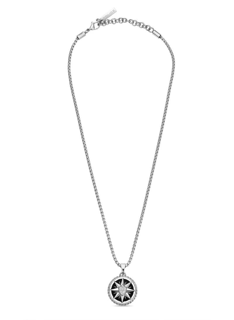 POLICE Octogram Stainless Steel Gents Necklace with Sun Pendant