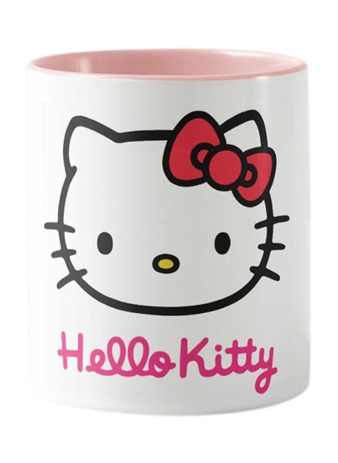 Hello Kitty mug with its cheerful design and bright color contains joy and happiness white and pink
