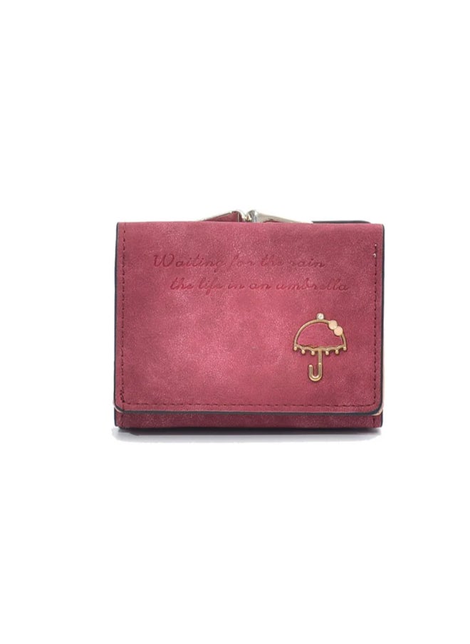Generic Chamoiseather Leather Flip Wallet & Card Holder with Multiple  Pockets - Maron  - Image 1