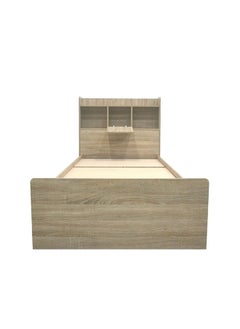 DANUBE HOME Supreme 90X200 Young Bed With Storage And Foil Lamited Strong And Sturdy Modern Design Wooden Single Bed Frame Furniture Quiet And Comfortable Beds - French Sonoma Oak  - Image 1