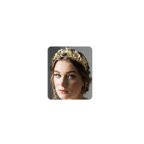 Chargances Bridal Gold Leaf Crown Headband Bridal Tiara Gold Leaf headpiece for Wedding Prom Festival Bridesmaid Hair Accessoriecs(Gold) - Image 1