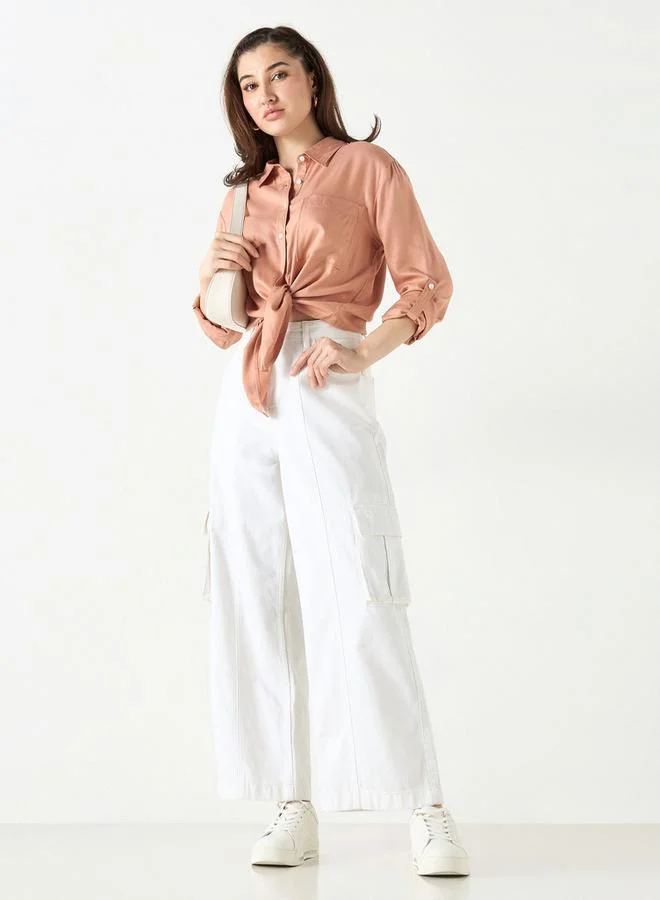 Lee Cooper Lee Cooper Viscose Shirt with Pocket and Long Sleeves