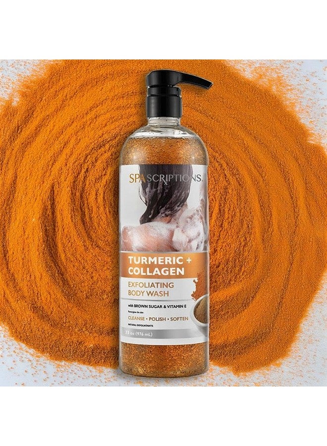 سباسكريبشنز غسول الجسم المقشر بالكركم والكولاجين من سبا سكريبتشنز، 33 أونصة، مقشر ومفتح للجسم، مقشر سكر مع سكر بني وفيتامين هـ، يقشر ويغذي البشرة، خالٍ من القسوة - Image 5