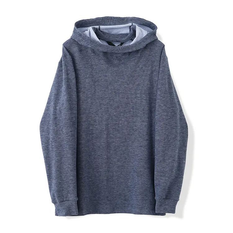 Autumn and Winter Men's Hooded Quick-drying Long-sleeved T-shirt Inner and Outer Pin-fit Comfortable Lightweight Solid Color All-match Sports Loose - Image 1