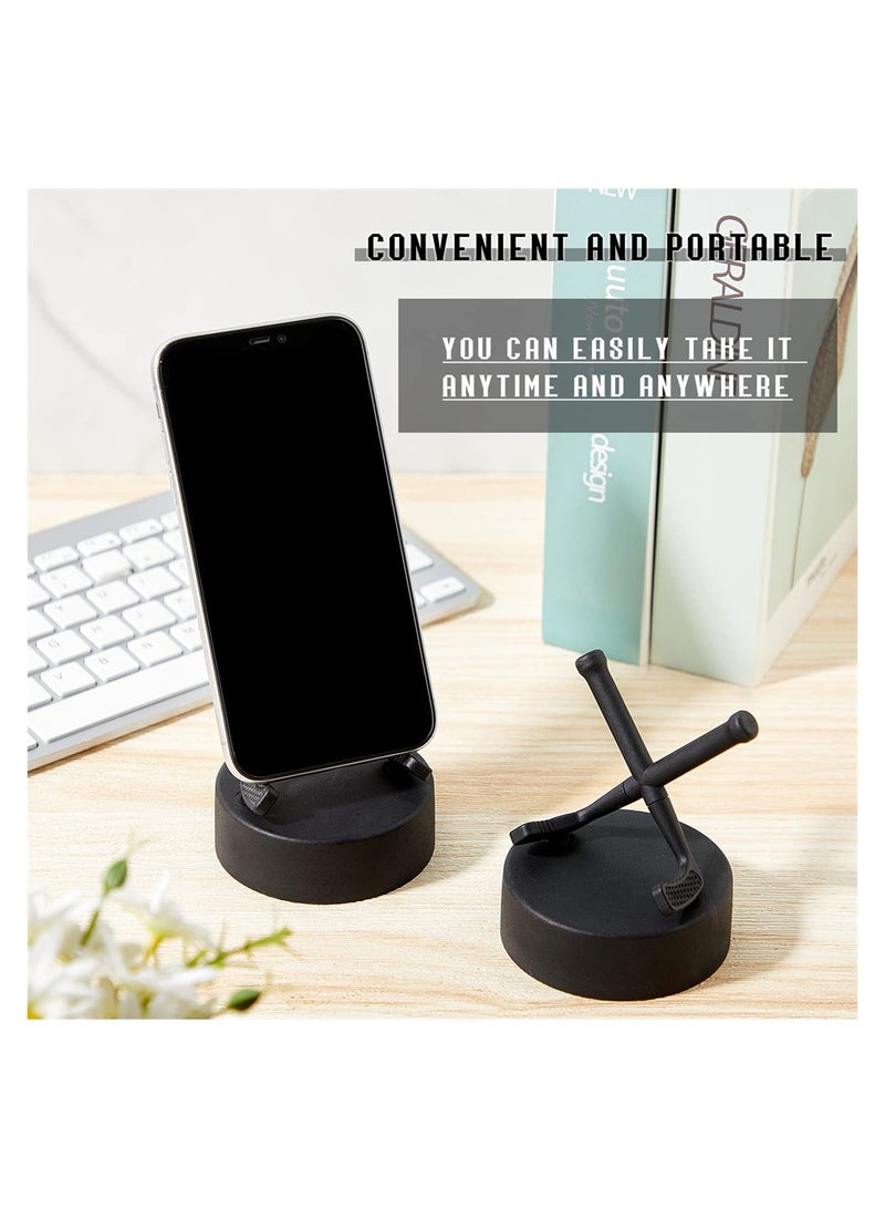 KASTWAVE Hockey Cell Phone Stand, 1 Pcs Universal Smartphone Holder Hockey Puck Phone Stands for Desk Accessories Home Office Desktop, Winter Hockey Gifts, Compatible with Most Mobile Phones  - Image 5
