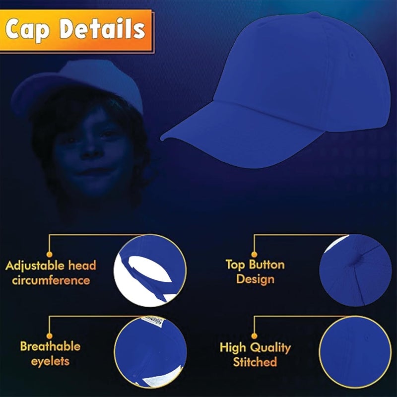 YANEK unisex-child kids cap Baseball Cap Fine detail - Image 3