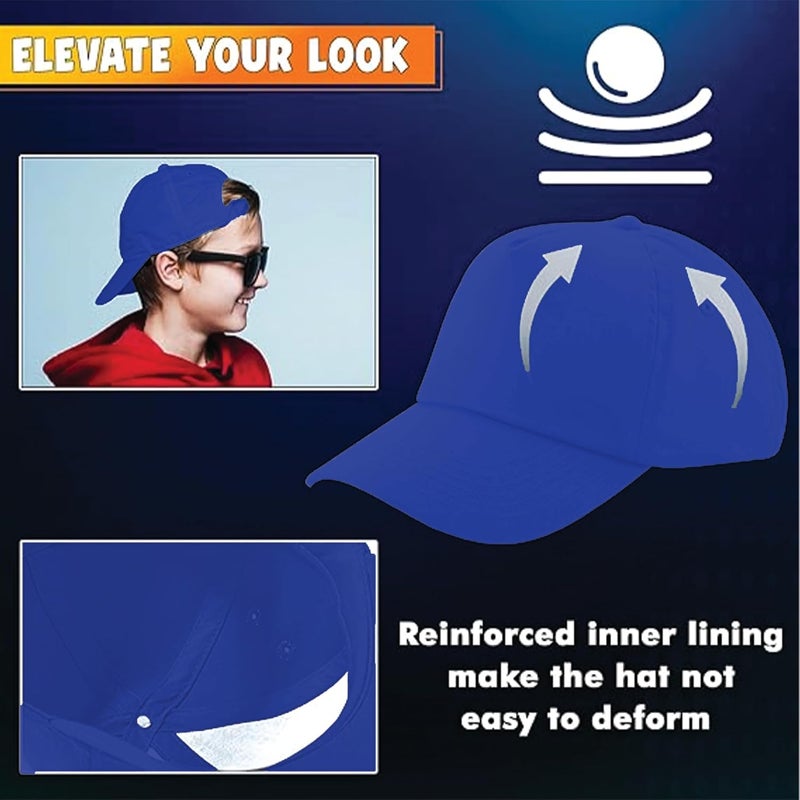 YANEK unisex-child kids cap Baseball Cap Fine detail - Image 5