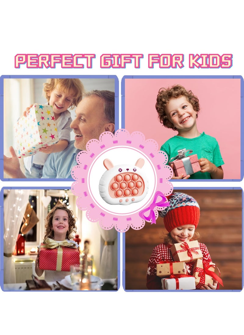 SYOSI Creative Stress Relief Toys,Breakthrough Puzzle Pop Button Gopher Game Machine - Fun Fidget Toy for Kids & Adults ,Party Favor Gift (Pink Rabbit)  - Image 4