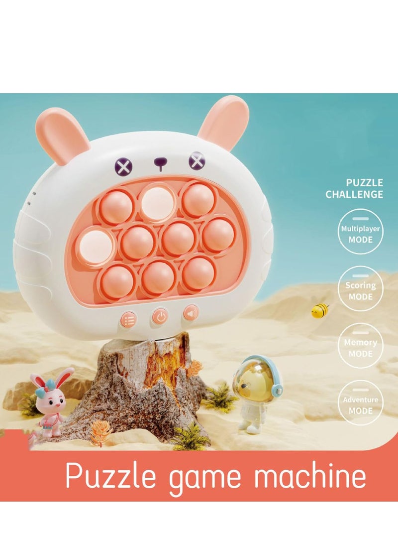 SYOSI Creative Stress Relief Toys,Breakthrough Puzzle Pop Button Gopher Game Machine - Fun Fidget Toy for Kids & Adults ,Party Favor Gift (Pink Rabbit)  - Image 2