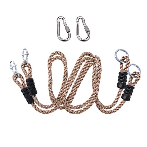 NOSTIFY 2PC Heavy Duty Length Adjustable Nylon Rope, 39'' Swing Extension Straps, Hanging Extender Tree Straps (400 Lbs Limited/Each) for Outdoor Swings Hammock Playground Swing Set Accessories - Image 1