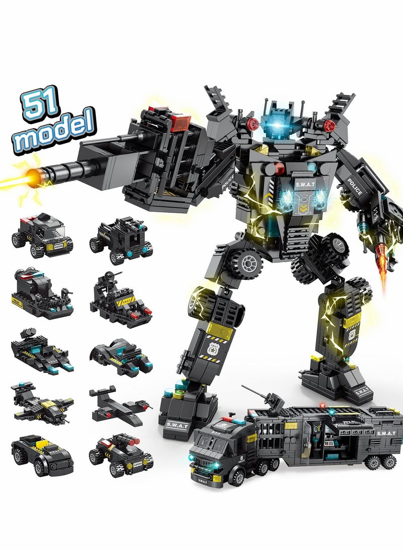 سيوسي 51-in-1 Robot Building Kit for Kids STEM Building Toys Erector Set for Boys 8-12 Engineering STEM Projects Construction Building Blocks Toys Gifts for Boys Kids Age - Image 1
