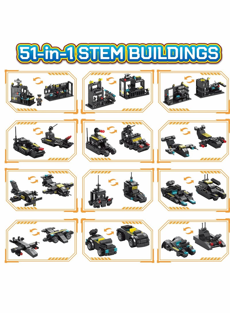 سيوسي 51-in-1 Robot Building Kit for Kids STEM Building Toys Erector Set for Boys 8-12 Engineering STEM Projects Construction Building Blocks Toys Gifts for Boys Kids Age - Image 4