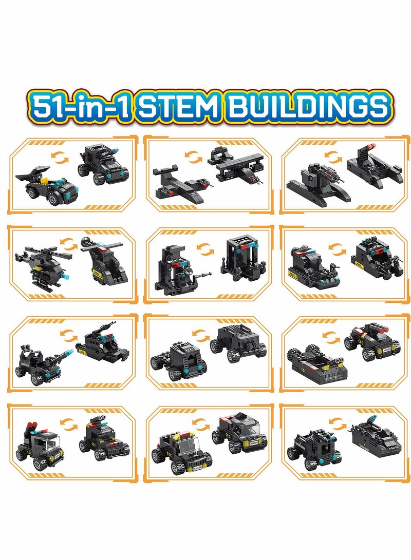 سيوسي 51-in-1 Robot Building Kit for Kids STEM Building Toys Erector Set for Boys 8-12 Engineering STEM Projects Construction Building Blocks Toys Gifts for Boys Kids Age - Image 3