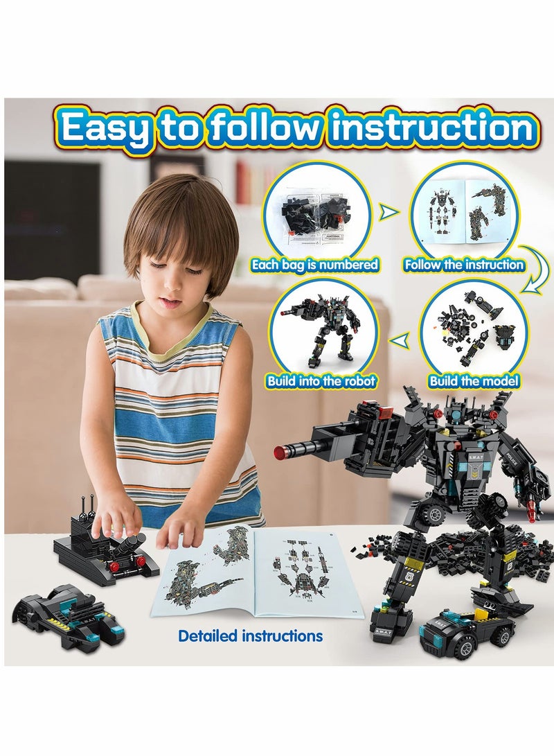 سيوسي 51-in-1 Robot Building Kit for Kids STEM Building Toys Erector Set for Boys 8-12 Engineering STEM Projects Construction Building Blocks Toys Gifts for Boys Kids Age - Image 5