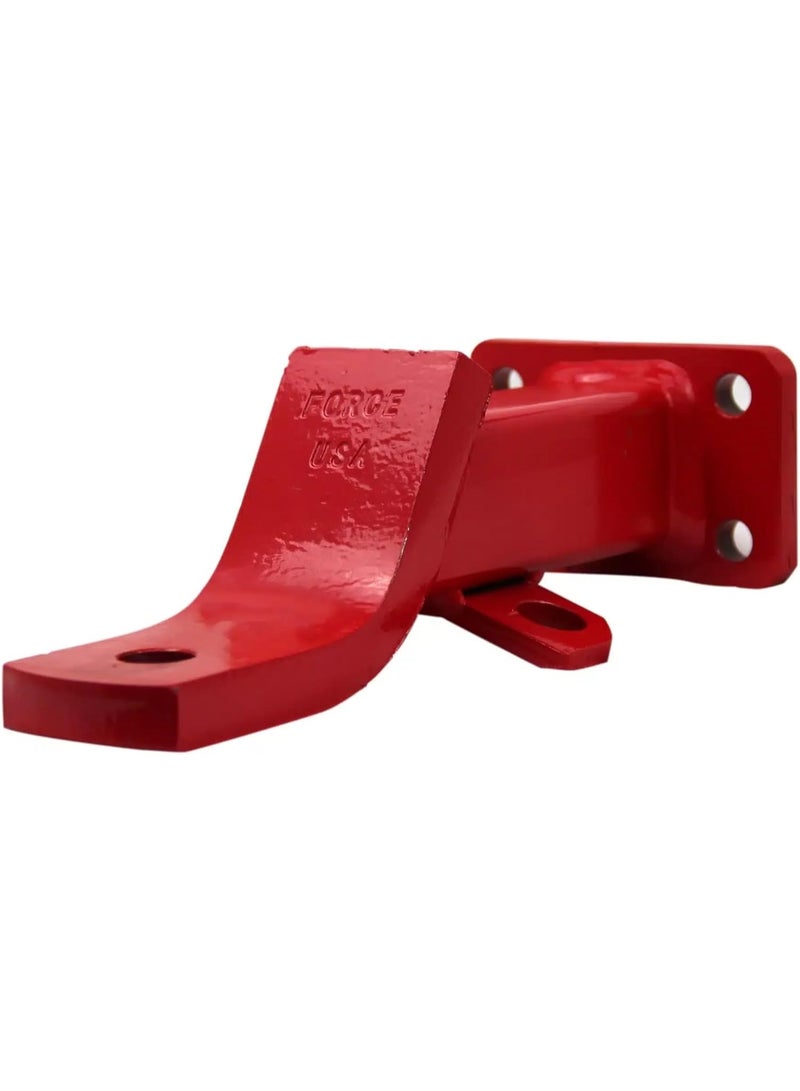 FORCE USA خطاف حامل متوسط مع تصميم ثني ثقب جانبي - خطاف معدني ثقيل لتحميل الجدران بتشطيب أسود للتخزين في المنزل والمكتب والمرآب - منظم موفر للمساحة ومتعدد الاستخدامات (أحمر)