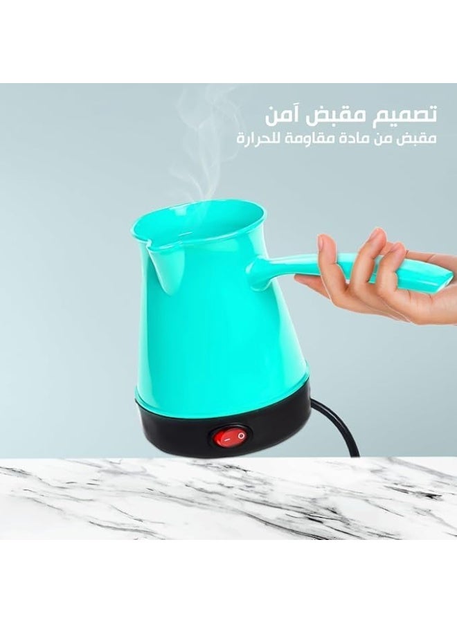 بروفيسور ماكينة كهربائية لتحضير القهوة التركية، صانعة قهوة باستطاعة 800 وات، سعة 1-5 أكواب (500 مل) - الوان مميزة - Image 3