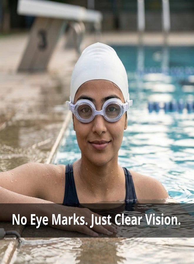 BURNLAB Swimming Goggles for Everyday Pool Use, Clear Vision Lens, Easy Adjustable Strap, Unisex Adult (blue and white) - Image 3