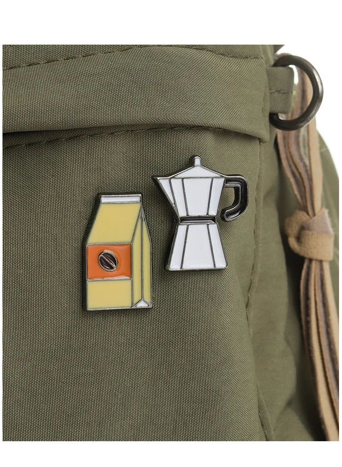 Distinctive and elegant unisex brooch with coffee bean bag design accessory for baristas and coffee lovers Suitable for bags and clothes beautiful gift - Image 2