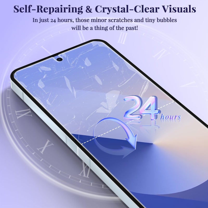 MIUOLV 2 Pack for Samsung Galaxy Z Flip 6 Screen Protector Easy to Install, Hydrogel Film Touch Sensitive HD Screen Protector for Galaxy Z Flip 6, Soft EPU Film Full Covered, Scratch Recovery - Image 3
