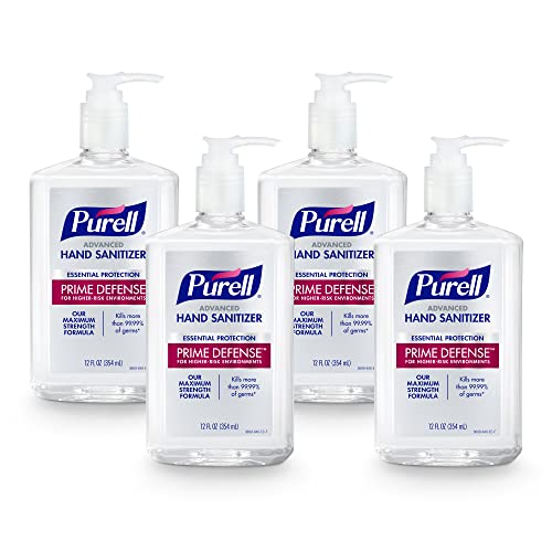 Purell Prime Defense Advanced Hand Sanitizer, Essential Protection, 12 fl oz Pump Bottles (Pack of 4) - 3699-06-EC2 - Image 1