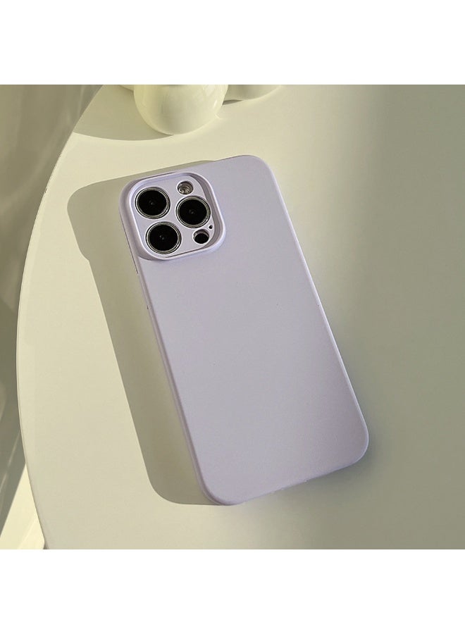 NIBEMINENT Liquid Silicone Solid Color Protective TPU Case Cover For iPhone 16 Pro, Rock Ash