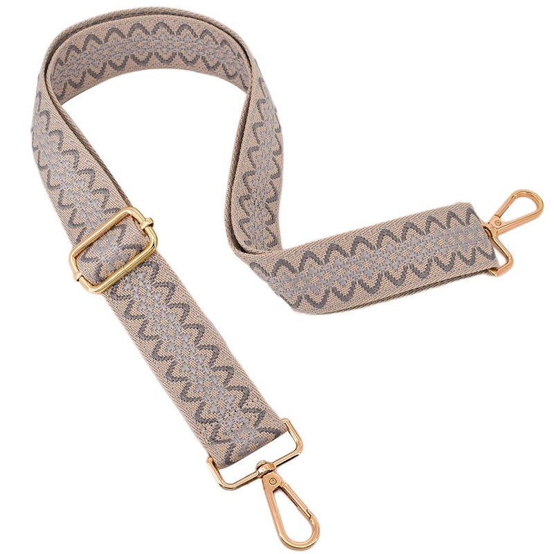 ROYGBCP Wide Handbag Strap Purse Straps Replacement Shoulder Straps Adjustable Guitar Strap Cross-Body Bag Straps With Gold Metal Buckles - Image 1