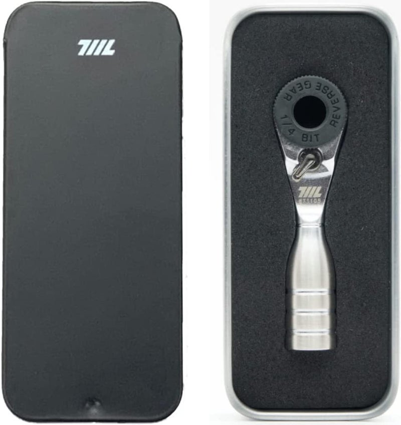 711L Mini Ratchet Wrench - One of the World's Smallest 1/4" EDC Ratchet Wrench For Tight Spaces - Alloy Steel - For Single-ended Hex Bit - Image 1