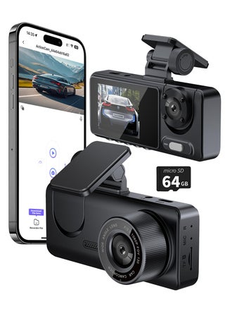 Dash Cam for Car, Front Dual Channel Dash Cam WiFi, Dash Camera for Cars 2.0" IPS Screen, App Control, G-Sensor, Loop Recording, 170° Wide Angle, Night Vision, Parking Mode - pzsku/ZB4815D6849B3CA3B807CZ/45/1749113454/fb659d73-b9f7-4f56-896c-6d21214bd74b
