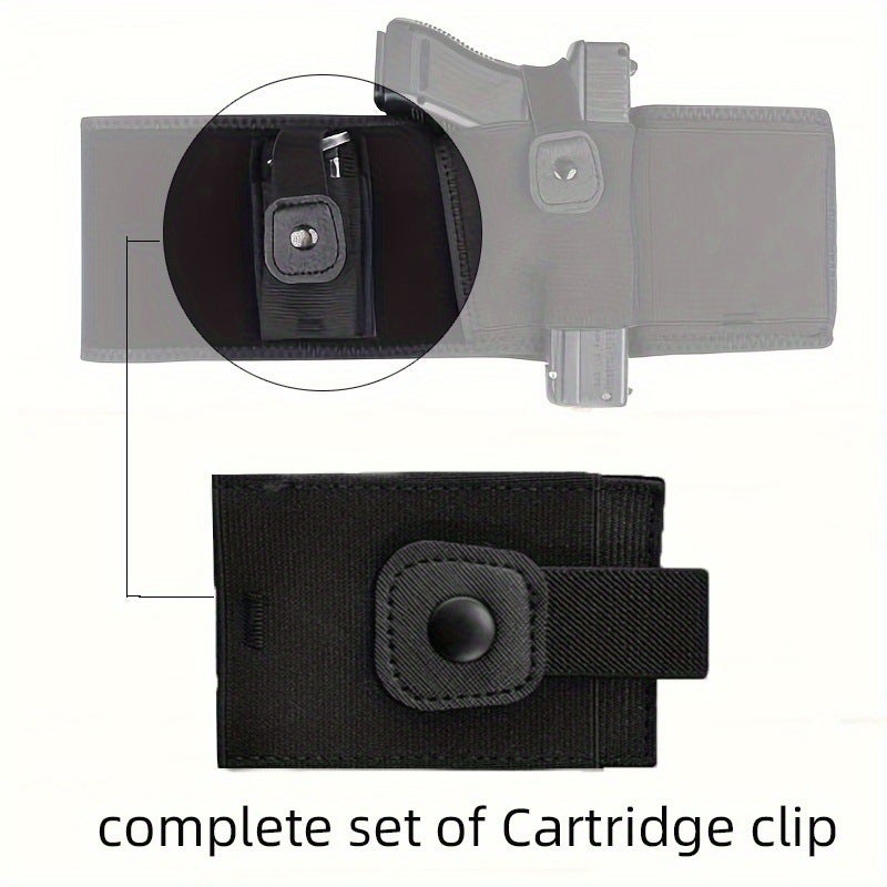 Pistol Holster: Black 45 Soft Neoprene Universal Concealment Carry Holster - Adjustable Velcro Comfortable Multi-Position Holster for Concealed Carry Enthusiasts - Image 5