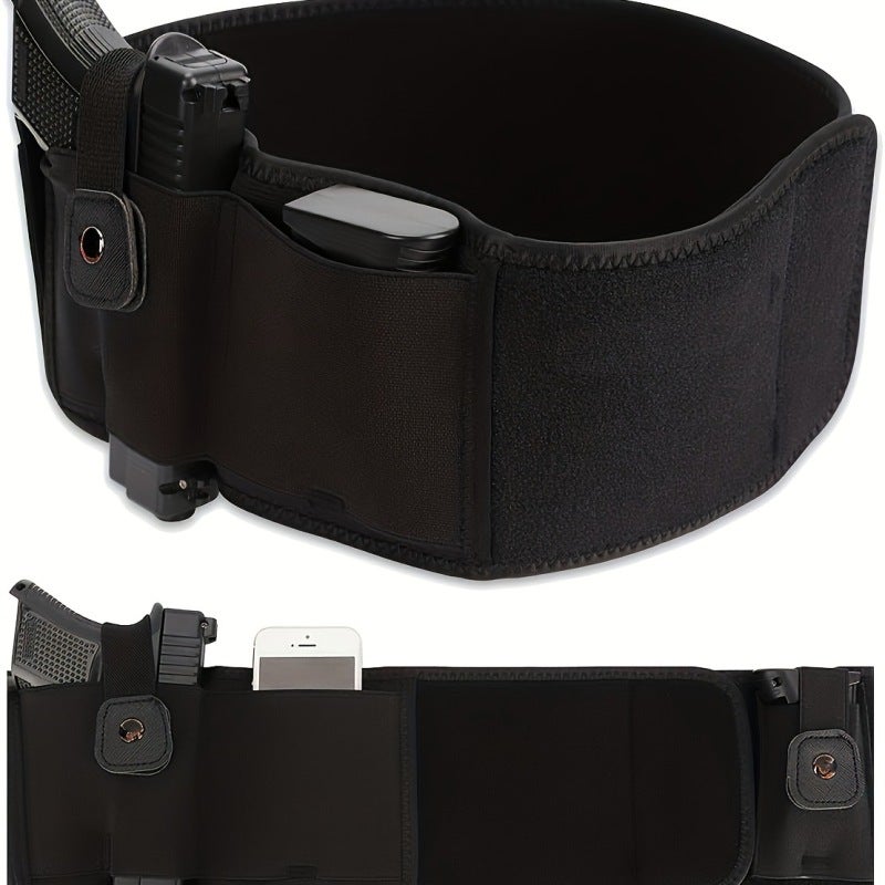 Pistol Holster: Black 45 Soft Neoprene Universal Concealment Carry Holster - Adjustable Velcro Comfortable Multi-Position Holster for Concealed Carry Enthusiasts - Image 2
