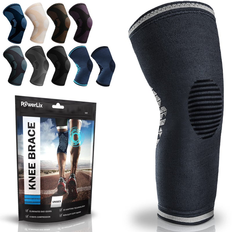 POWERLIX Compression Knee Sleeve for Women Men Medical Knee Brace for Arthritis Knee Pain Relief meniscus tear Injury Recovery Knee Support Protection for Working out Running All Sports - Image 3