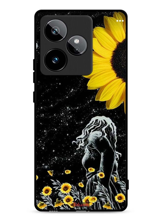 Tolwak Realme GT 7T 5G Protective Case Cover Girl Look At Moon Art