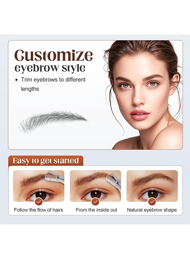 Quantum Eyebrow Trimmer Scissor, Stainless Steel Eyebrow Trimmer Scissor With Comb, Makeup Accessories for Beautiful Brows (Black) - Image 4