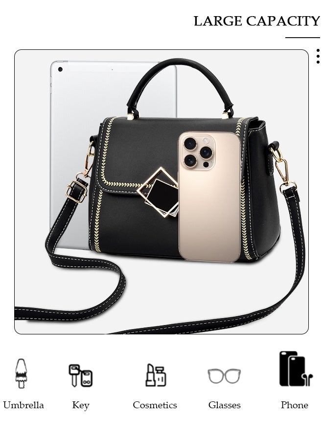 DUNISO Women's Fashion Handbag Faux Leather Crossbody Bag For Women Large Capacity Tote Bags Top Handle Satchel Fashionable Travel Shoulder Bag For Ladies - Image 4