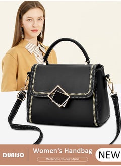 DUNISO Women's Fashion Handbag Faux Leather Crossbody Bag For Women Large Capacity Bow Trim Tote Bags Top Handle Satchel Fashionable Travel Shoulder Bag For Ladies  - Image 1