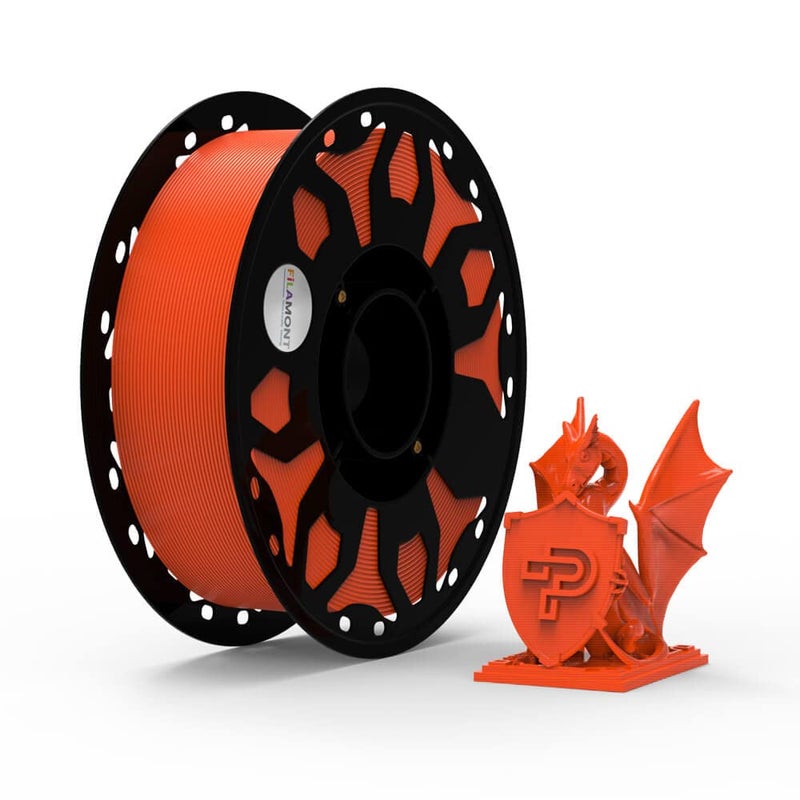 Protomont TECHNOLOGIES فيلا مونت 1.75 مم PLA بريميوم بلس خيوط الطباعة ثلاثية الأبعاد متوافقة مع معظم طابعات FDM (برتقالي لاذع) - Image 1