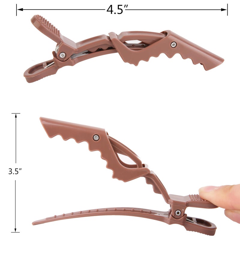 HH&LL Hair Clips for Women â€“ Wide Teeth & Double-Hinged Design â€“ Alligator Styling Sectioning Clips - Image 4