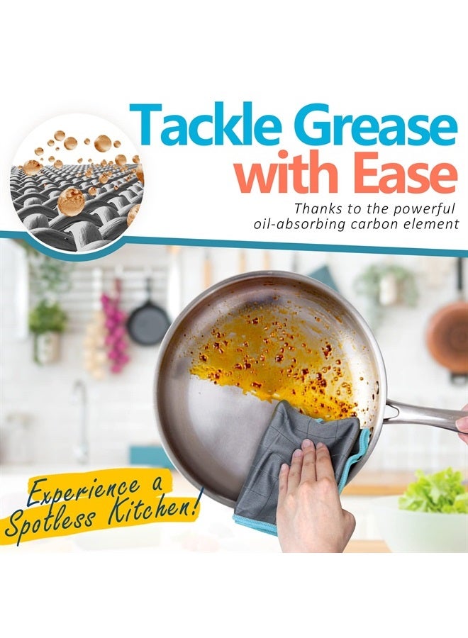 Airlab Carbon Microfiber Cloth for Cleaning Glass Window Polishing Lint Free Streak Free Easy Clean Rag Reusable for Mirror Kitchen Dish Auto Detailing, Pack of 3, 12"x12", 400GSM - Image 4