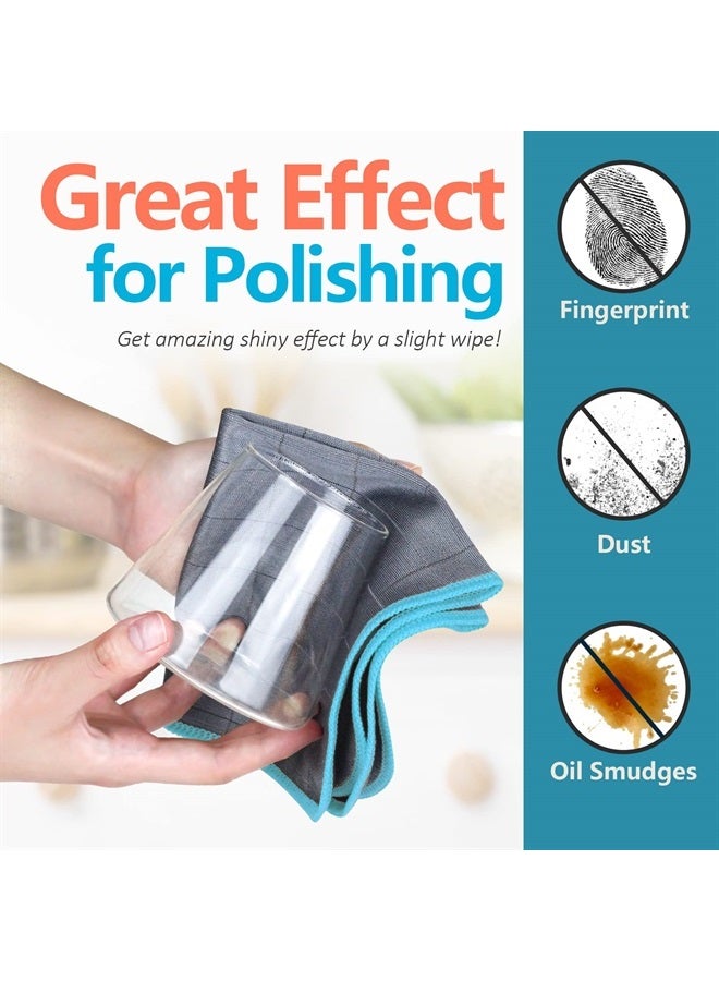 Airlab Carbon Microfiber Cloth for Cleaning Glass Window Polishing Lint Free Streak Free Easy Clean Rag Reusable for Mirror Kitchen Dish Auto Detailing, Pack of 3, 12"x12", 400GSM - Image 2