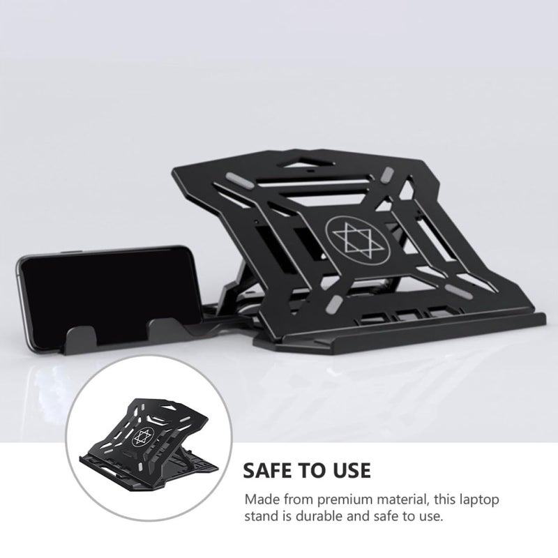 Foldable Laptop Stand Adjustable with Cooling Ventilation Compatible Notebook PC Travel Office - Image 5