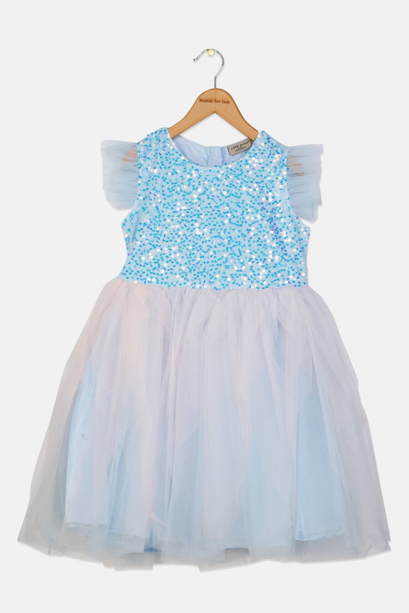 Lunamoon Kids Girl Sequined Party Dress, Multicolor - Image 1