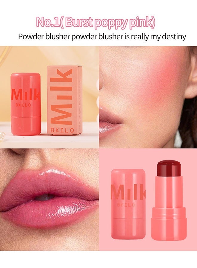 ميلك مسحوق الحليب أحمر الخدود ، ماء التبريد جيلي صبغة الشفاه الخدود ، أحمر الخدود ، أحمر الخدود للخدين ، جيلي أحمر الخدود ، عدم الالتصاق طويل الأمد ، خالي من البارابين # 01 - Image 3