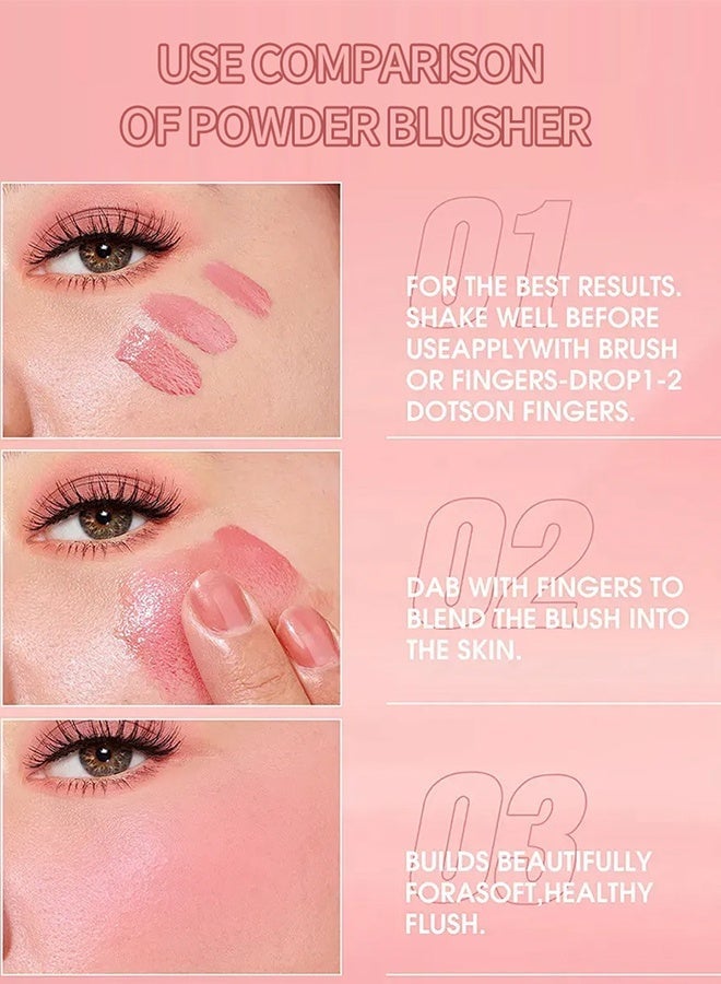 Milk Powder Blusher Stick, Cooling Water Jelly Tint Lip + Cheek Blush Stain, Blush Stick for Cheeks, Jelly Blush Stick, Longlasting Non-Stick, Paraben-Free #01 - Image 5